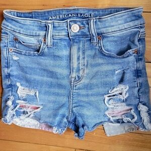American Eagle distressed jean shorts, size 4
